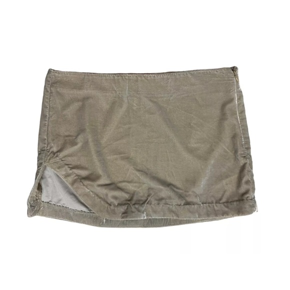 Free People Women's‎ Annalise Velvet Mini Skirt Oat Ivory Size 12 - Picture 4 of 8